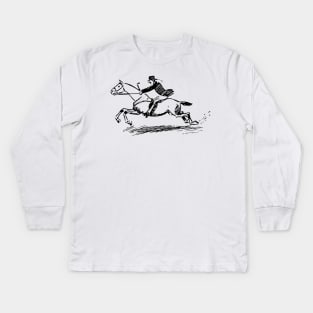 Horse Racing Kids Long Sleeve T-Shirt